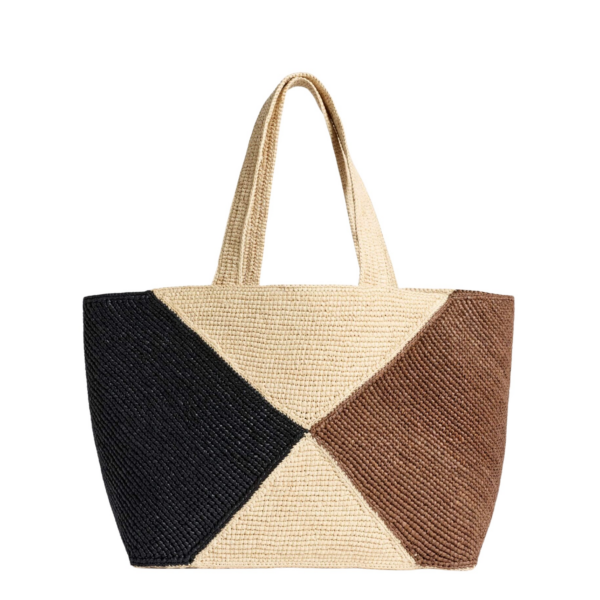 Me and Em Contrast Panel Tote