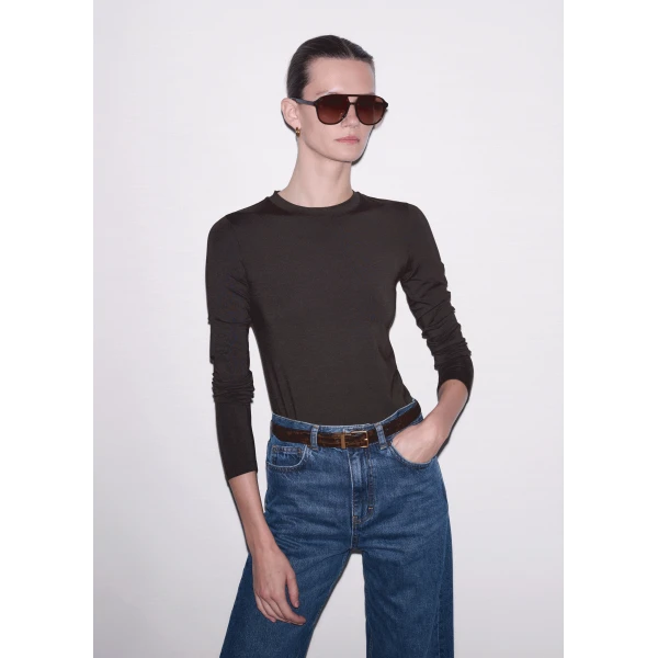Me and Em Crew Neck Slim Top
Soft Modal Jersey Top, view 4