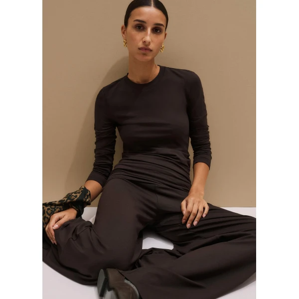Me and Em Crew Neck Slim Top
Soft Modal Jersey Top, view 6