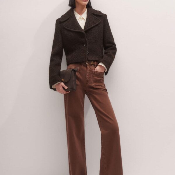 Italian Leather – luxury British Brown in Me and Em exclusively at Coveti