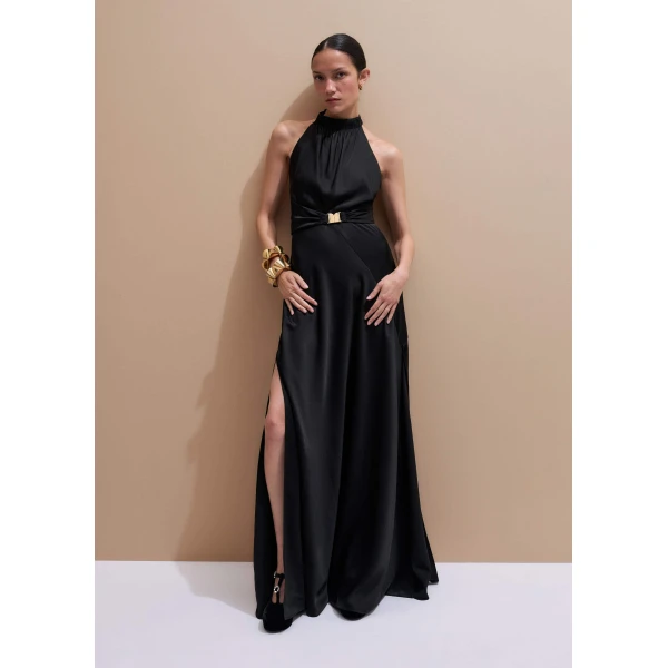 Me and Em Draped Evening Dress
Fluid Satin Dress, view 2