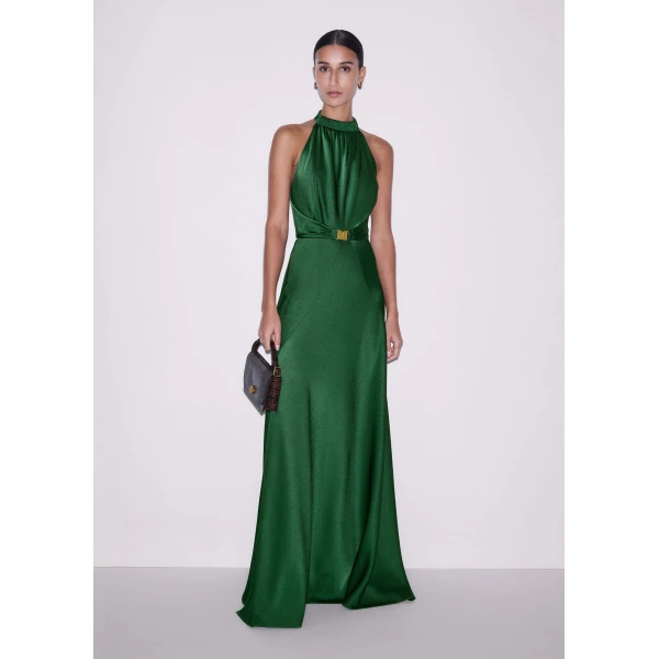 Me and Em Draped Evening Dress
Fluid Satin Dress, view 3