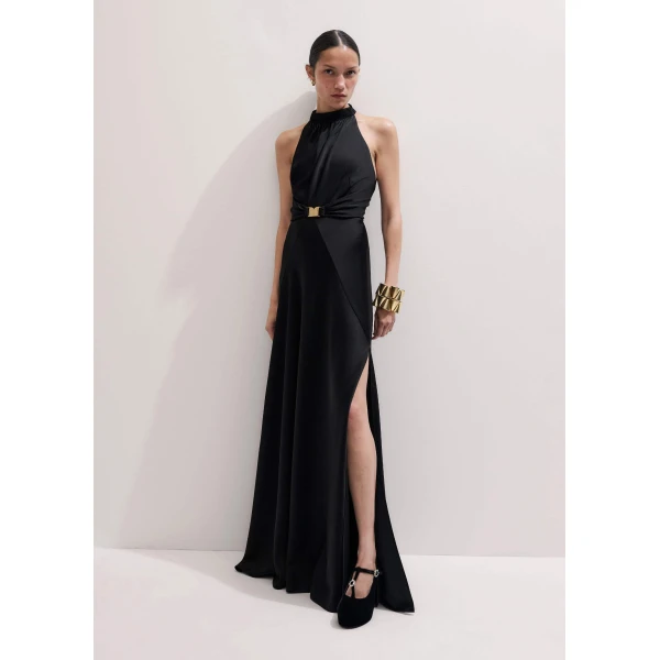 Me and Em Draped Evening Dress
Fluid Satin Dress, view 4