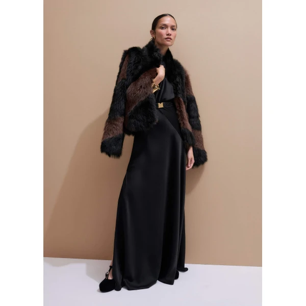Me and Em Draped Evening Dress
Fluid Satin Dress, view 5