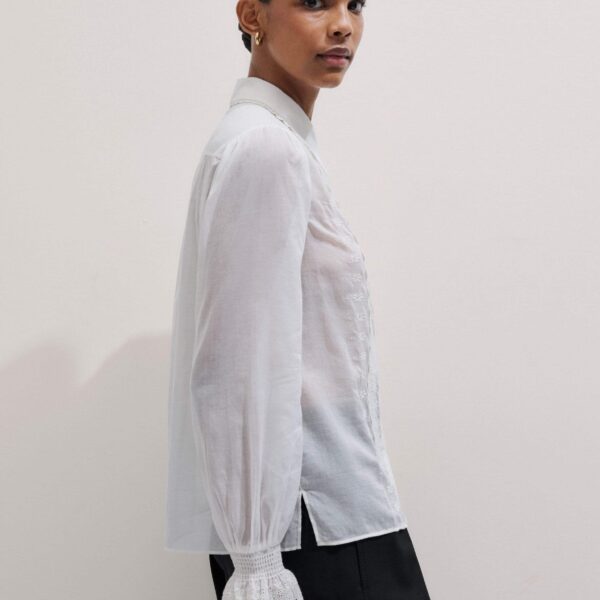 Cotton + Silk – luxury British White in Me and Em exclusively at Coveti