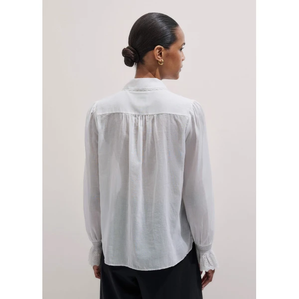 Me and Em Embriodery Trim Blouse
Cotton + Silk Top, view 3