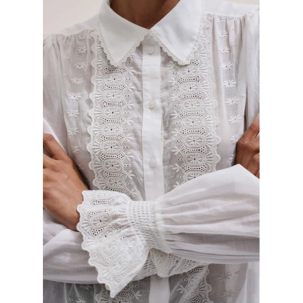 Me and Em Embriodery Trim Blouse
Cotton + Silk Top, view 5