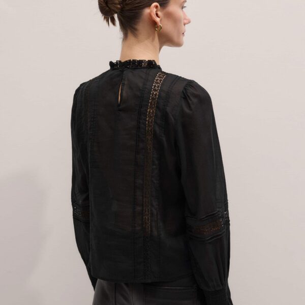 Supersoft Voile – luxury British Black in Me and Em exclusively at Coveti