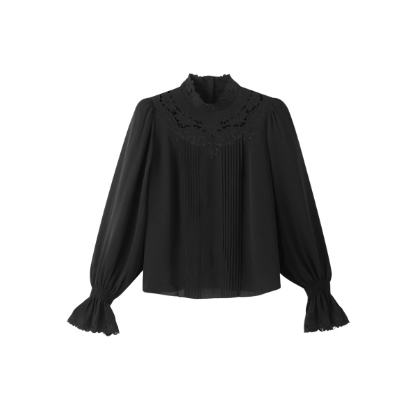 Me and Em Embroidered Top
Matte Silk + Lace Top