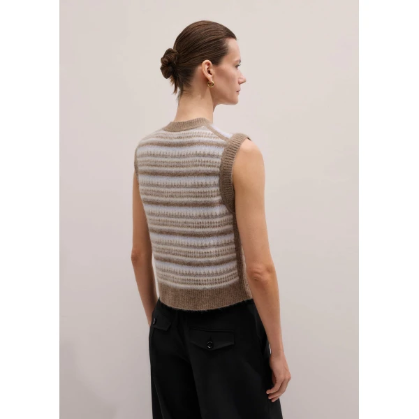 Me and Em Fair Isle Crop KnitAlpaca Jacquard Top, view 3