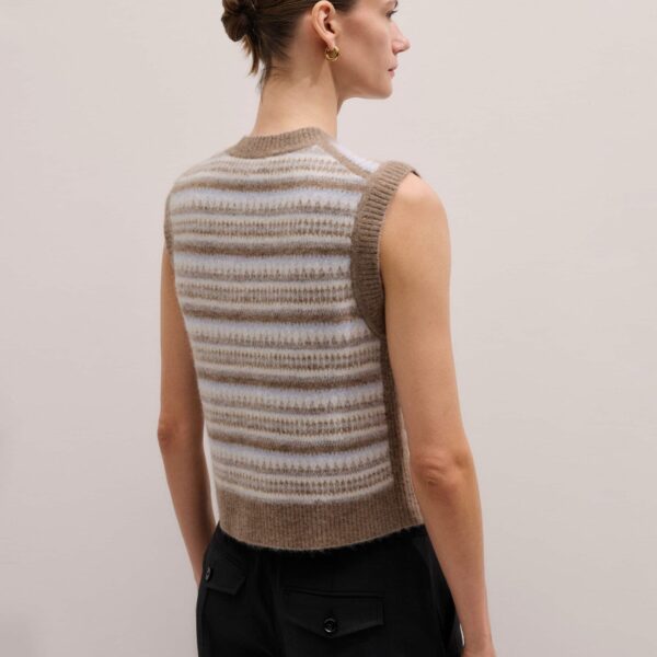 Alpaca Jacquard – luxury British Brown in Me and Em exclusively at Coveti
