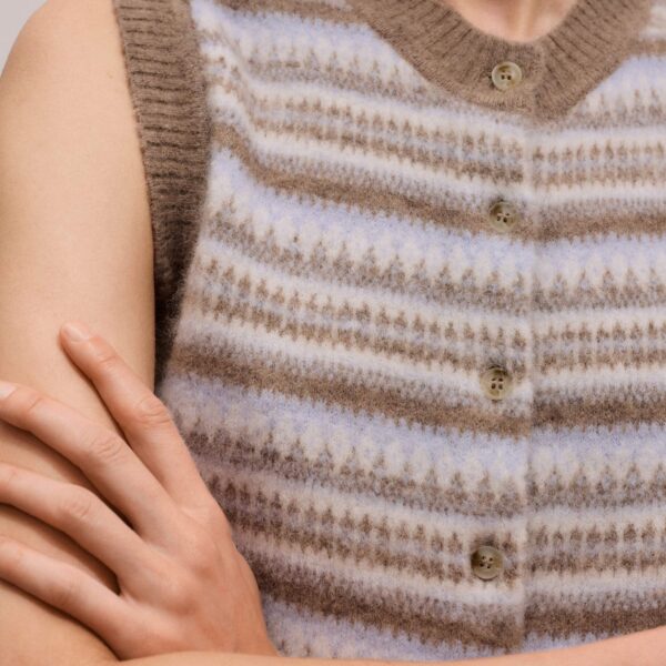 Alpaca Jacquard – luxury British Brown in Me and Em exclusively at Coveti