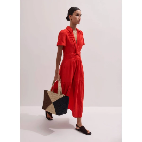 Me and Em Fit + Flare Maxi Dress
Cotton Cheesecloth Dress, view 2