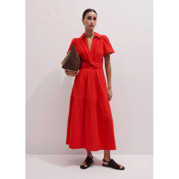 Me and Em Fit + Flare Maxi Dress
Cotton Cheesecloth Dress, view 5