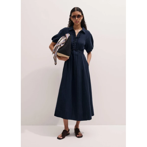 Me and Em Fit + Flare Midi Dress
Cotton Cheesecloth Dress, view 5