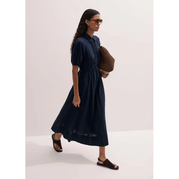 Me and Em Fit + Flare Midi Dress
Cotton Cheesecloth Dress, view 7