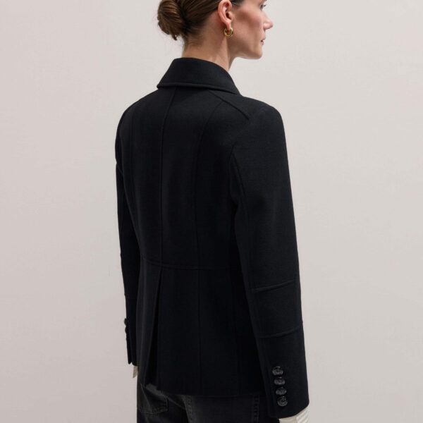 Italian Wool – luxury British Black in Me and Em exclusively at Coveti