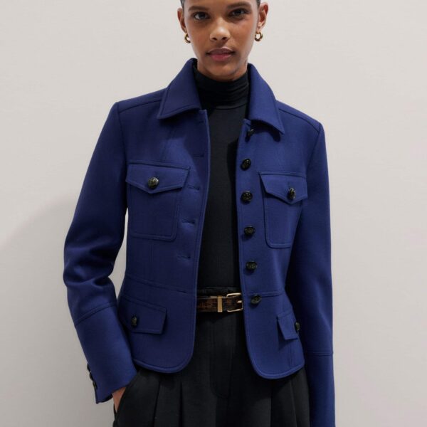 Italian Wool – luxury British Blue in Me and Em exclusively at Coveti