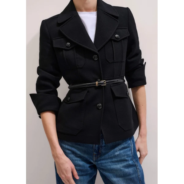 Me and Em Fitted Military Jacket
Italian Wool Jacket, view 5