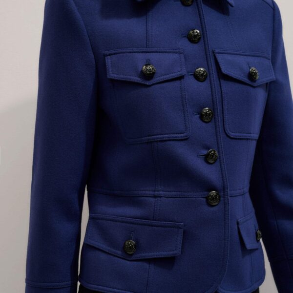 Italian Wool – luxury British Blue in Me and Em exclusively at Coveti