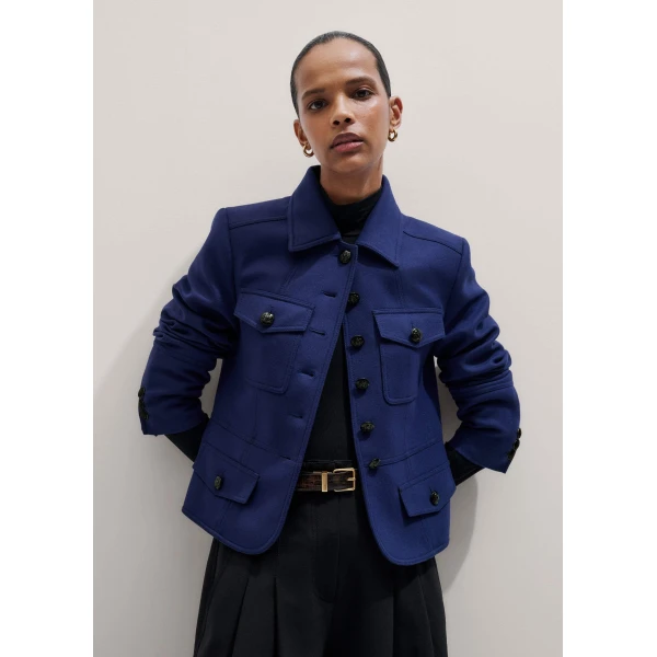 Me and Em Fitted Military Jacket
Italian Wool Jacket, view 7