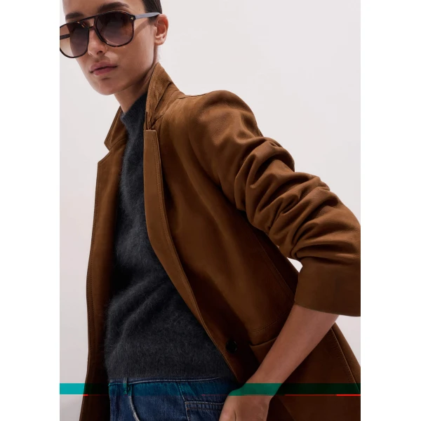 Me and Em Forever Blazer
Nubuck Leather Jacket, view 3