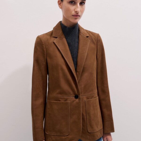Nubuck Leather – luxury British Brown in Me and Em exclusively at Coveti