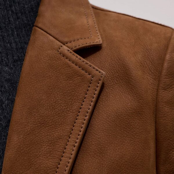 Nubuck Leather – luxury British Brown in Me and Em exclusively at Coveti