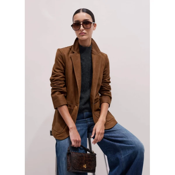 Me and Em Forever Blazer
Nubuck Leather Jacket, view 7