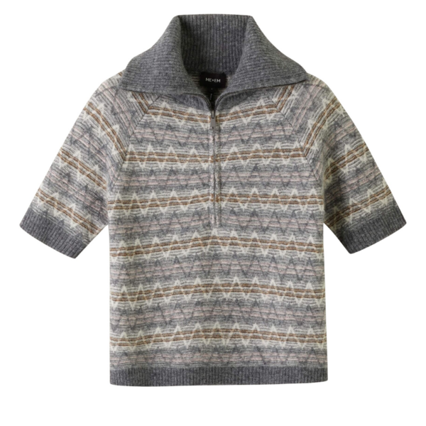 Me and Em Half Zip Knit Tee