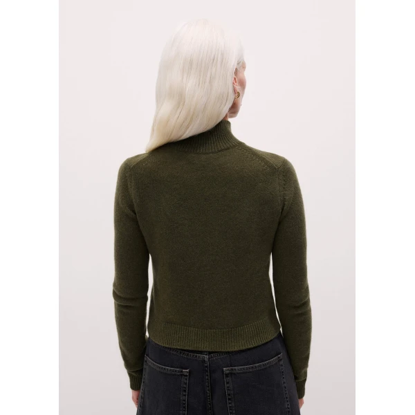 Me and Em High Neck Crop Sweater
Cashmere Knit, view 3