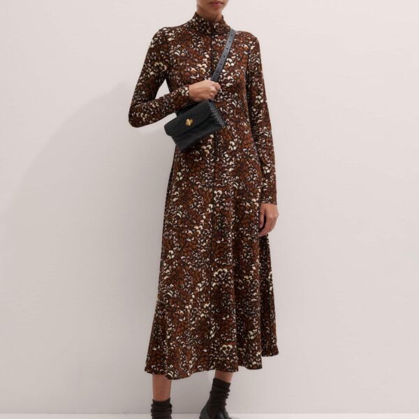 Printed Jersey – luxury British Brown in Me and Em exclusively at Coveti