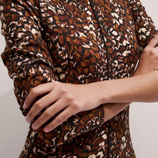 Printed Jersey – luxury British Brown in Me and Em exclusively at Coveti