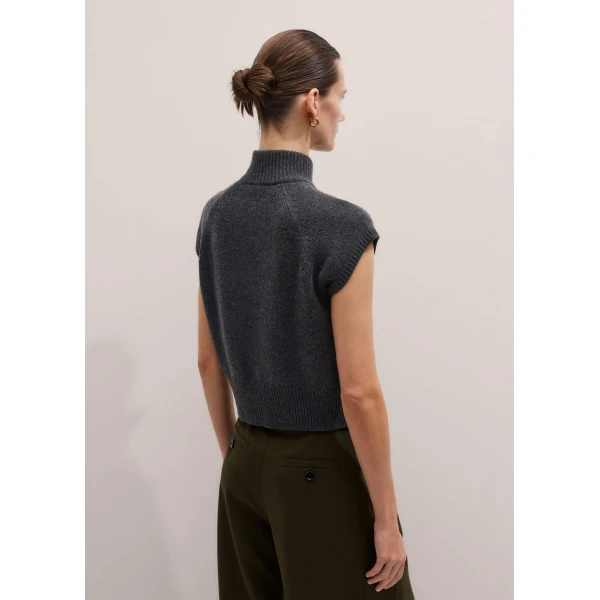 Me and Em High Neck Relaxed Vest
Merino + Cashmere Top, view 4