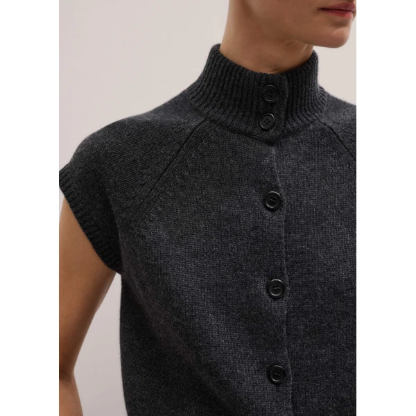 Me and Em High Neck Relaxed Vest
Merino + Cashmere Top, view 6