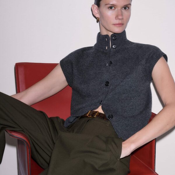 Me + Em High Neck Relaxed Vest