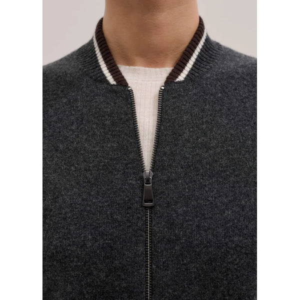 Me and Em Knit Bomber Jacket
Merino + Cashmere, view 5