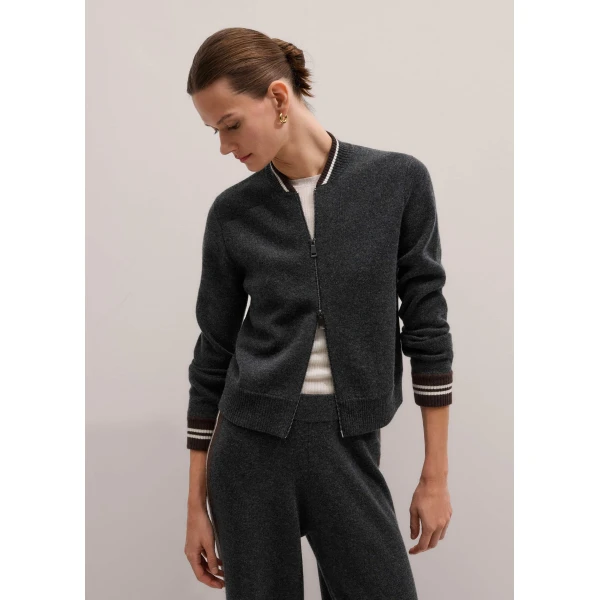 Me and Em Knit Bomber Jacket
Merino + Cashmere, view 6