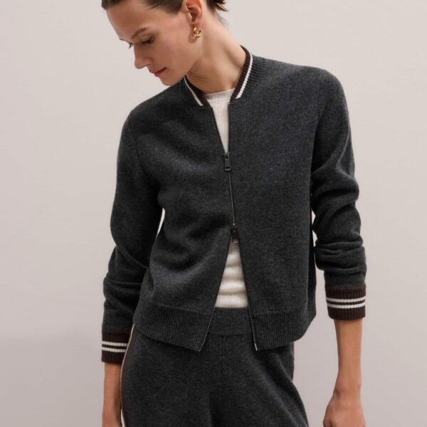 Me + Em Knit Bomber Jacket