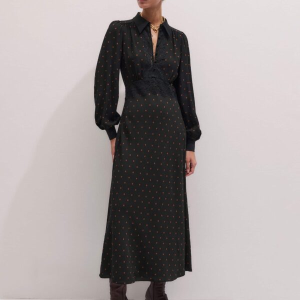 Me + Em Lace Trim Maxi Dress