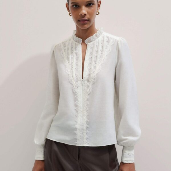 Me + Em Lace Trim Top