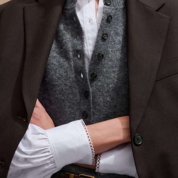 Poplin Mixed Media – luxury British White in Me and Em exclusively at Coveti