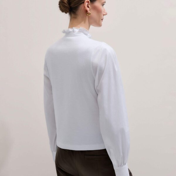 Poplin Mixed Media – luxury British White in Me and Em exclusively at Coveti