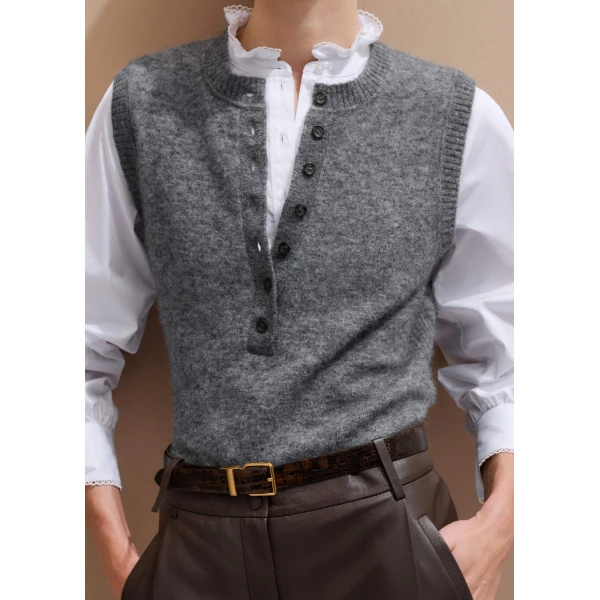 Me and Em Layering Blouse
Poplin Mixed Media Top, view 6