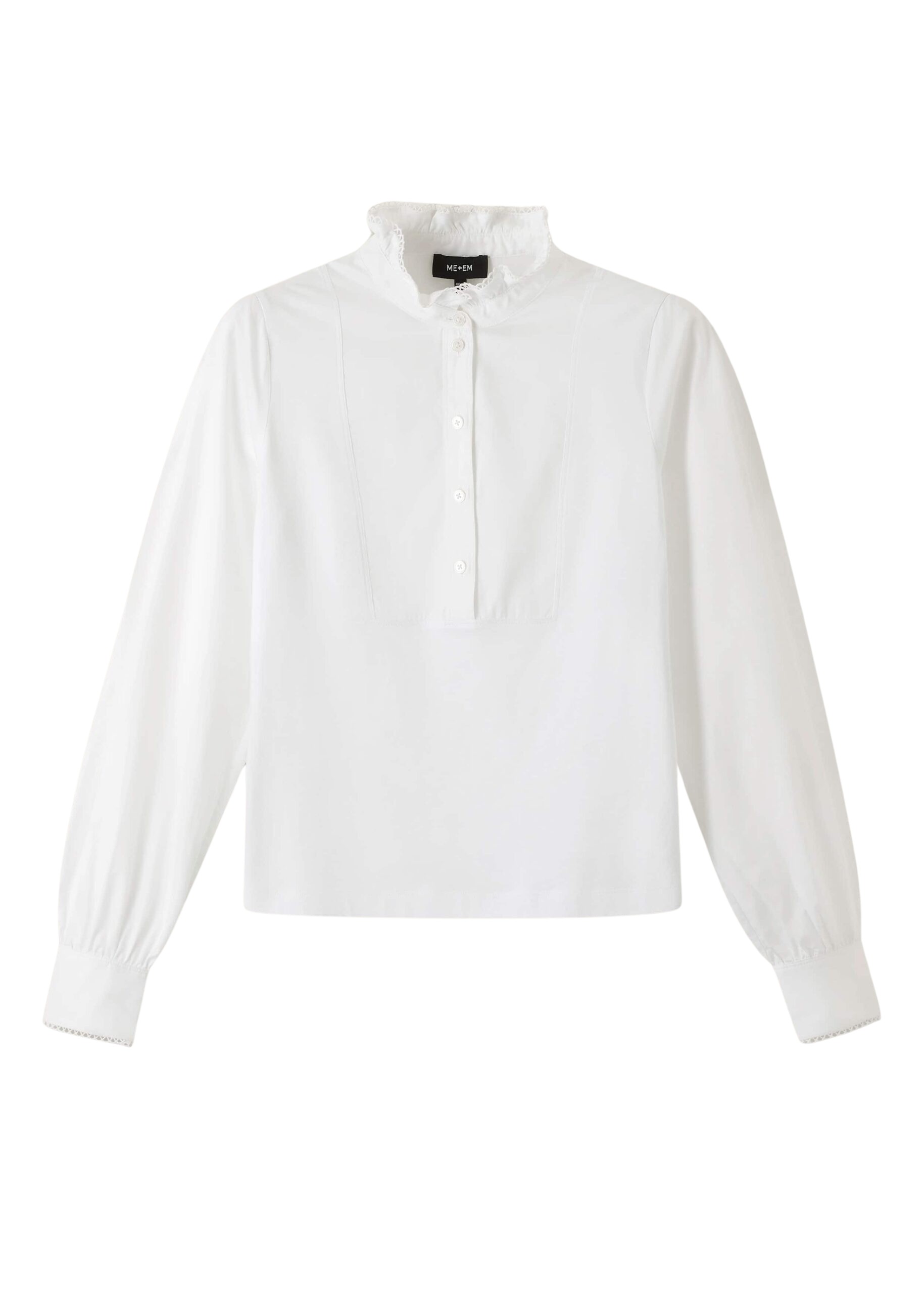 Me and Em Layering Blouse
Poplin Mixed Media Top