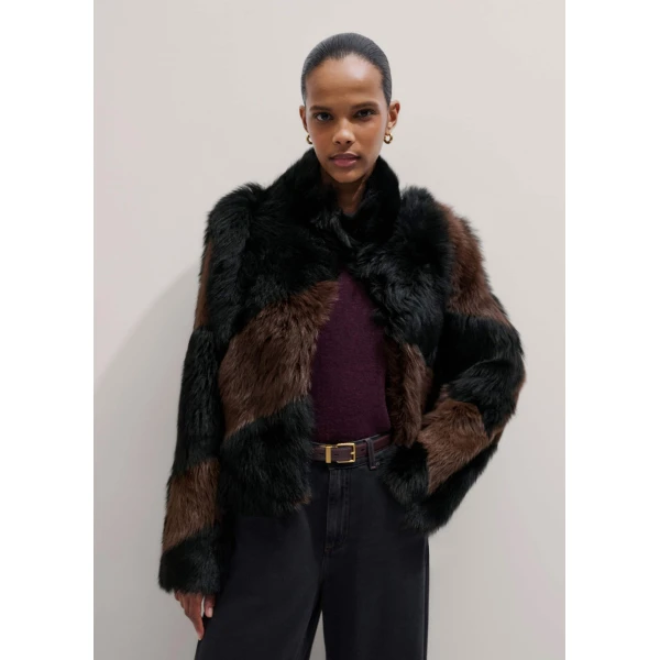 Me and Em Luxe Patchwork Coat
Shearling Coat, view 2
