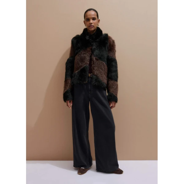 Me and Em Luxe Patchwork Coat
Shearling Coat, view 4