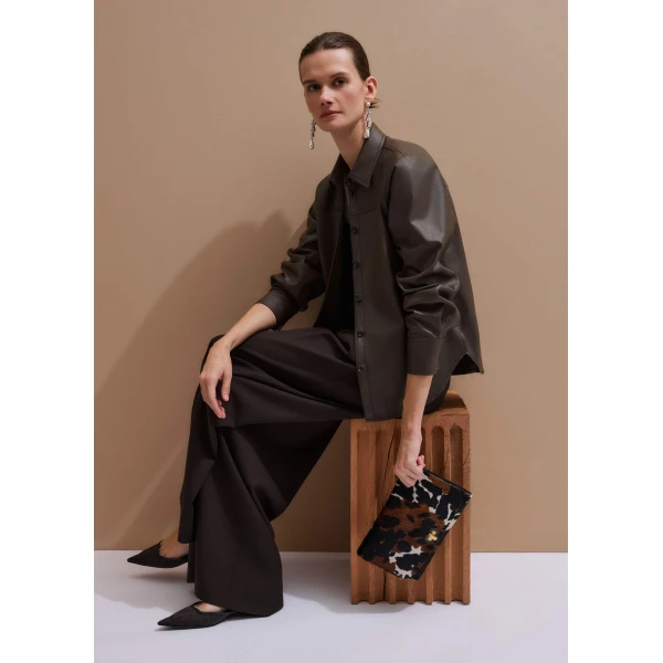 Me and Em Luxe Straight Shirt
Soft Leather Top, view 4