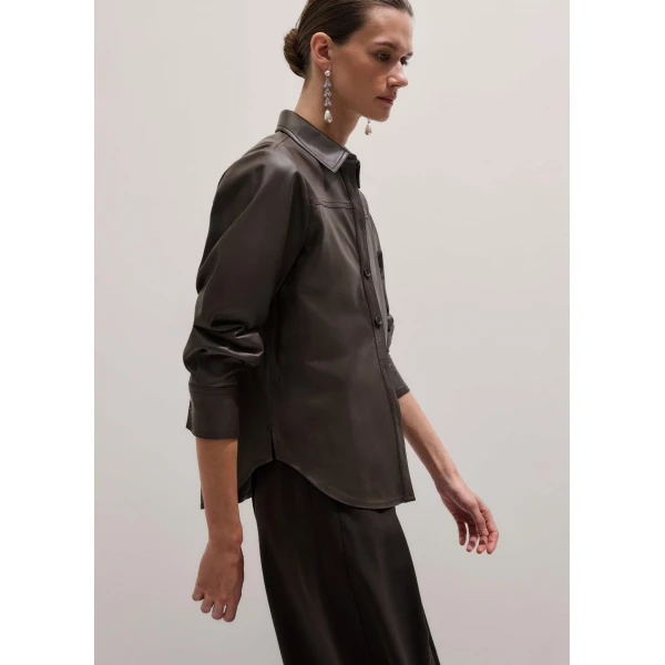 Me and Em Luxe Straight Shirt
Soft Leather Top, view 5