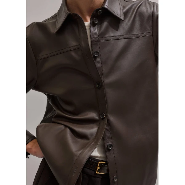 Me and Em Luxe Straight Shirt
Soft Leather Top, view 6